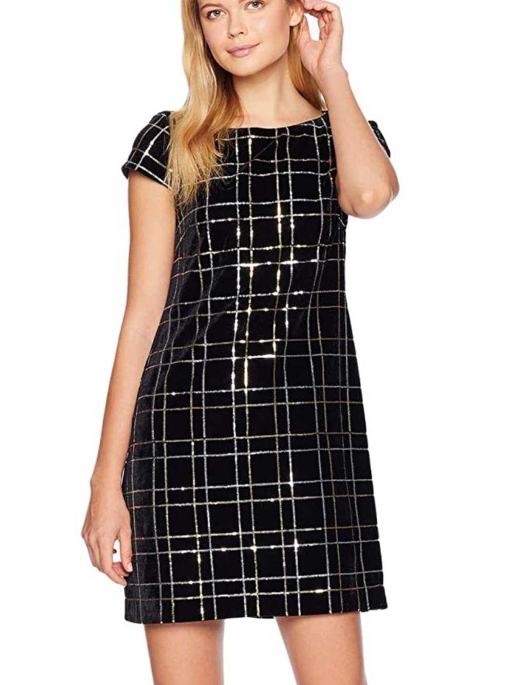 Vince Camuto Black Sequin dress NWT velvet